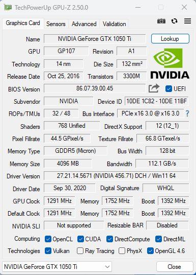 GPU-Z主界面